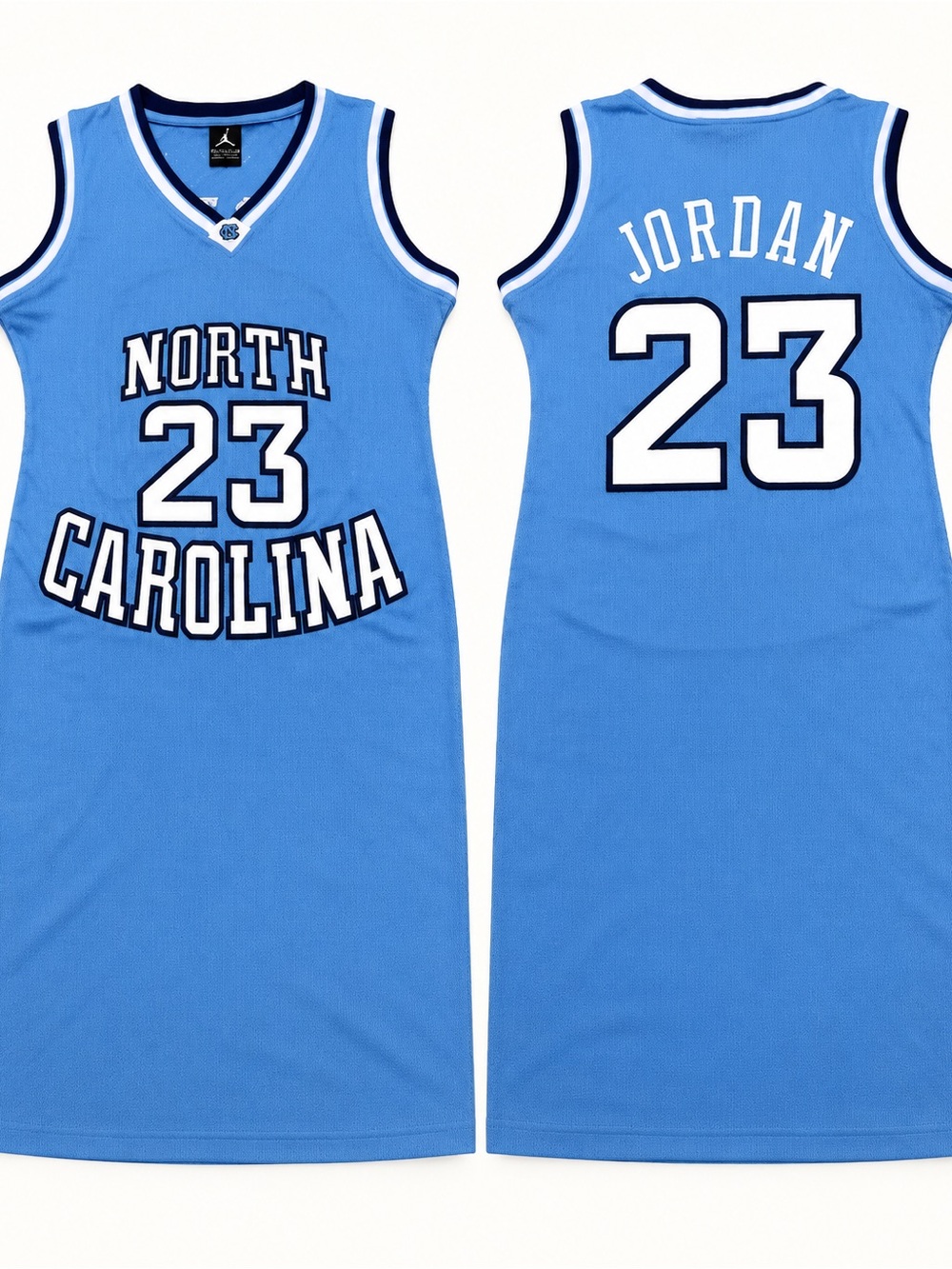 Jordan Carolina Blue '23' Basketball Jersey Midi Dress